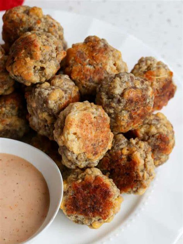 Classic Sausage Balls With Cranberry Mustard Recipe