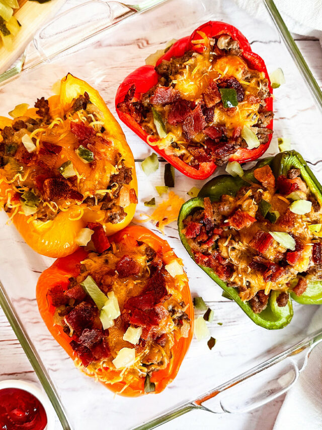 Barbecue Bacon Cheeseburger Stuffed Peppers: A Tasty Supper Treat