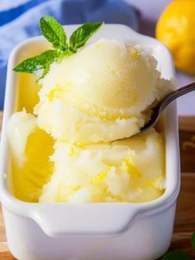 3-Ingredient Lemon Ice Cream Recipe