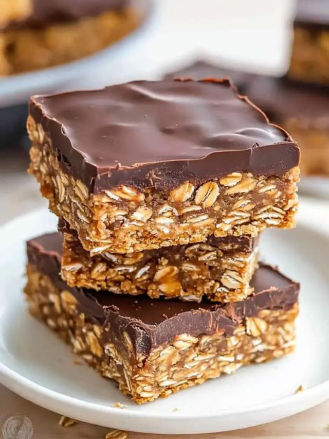 Indulge in Guilt-Free No-Bake Chocolate Peanut Butter Oatmeal Bars!